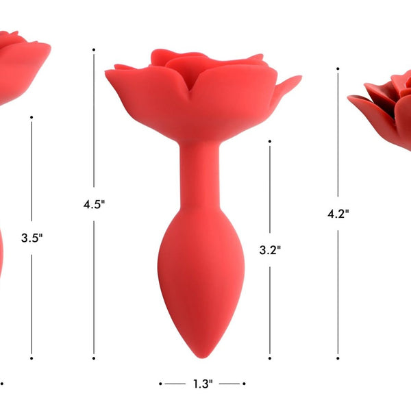 Booty Bloom Silicone Rose Anal Plug - Large - Royal Sins