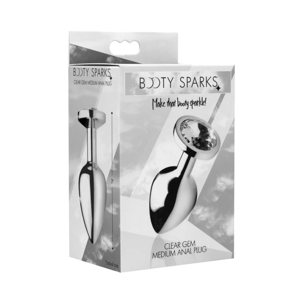 Booty Sparks Clear Gem Anal Plug M - Royal Sins