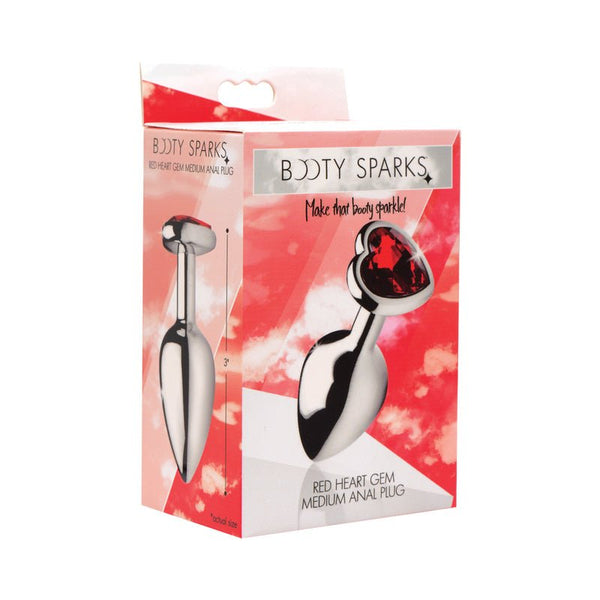 Booty Sparks Red Heart Gem Anal Plug M - Royal Sins