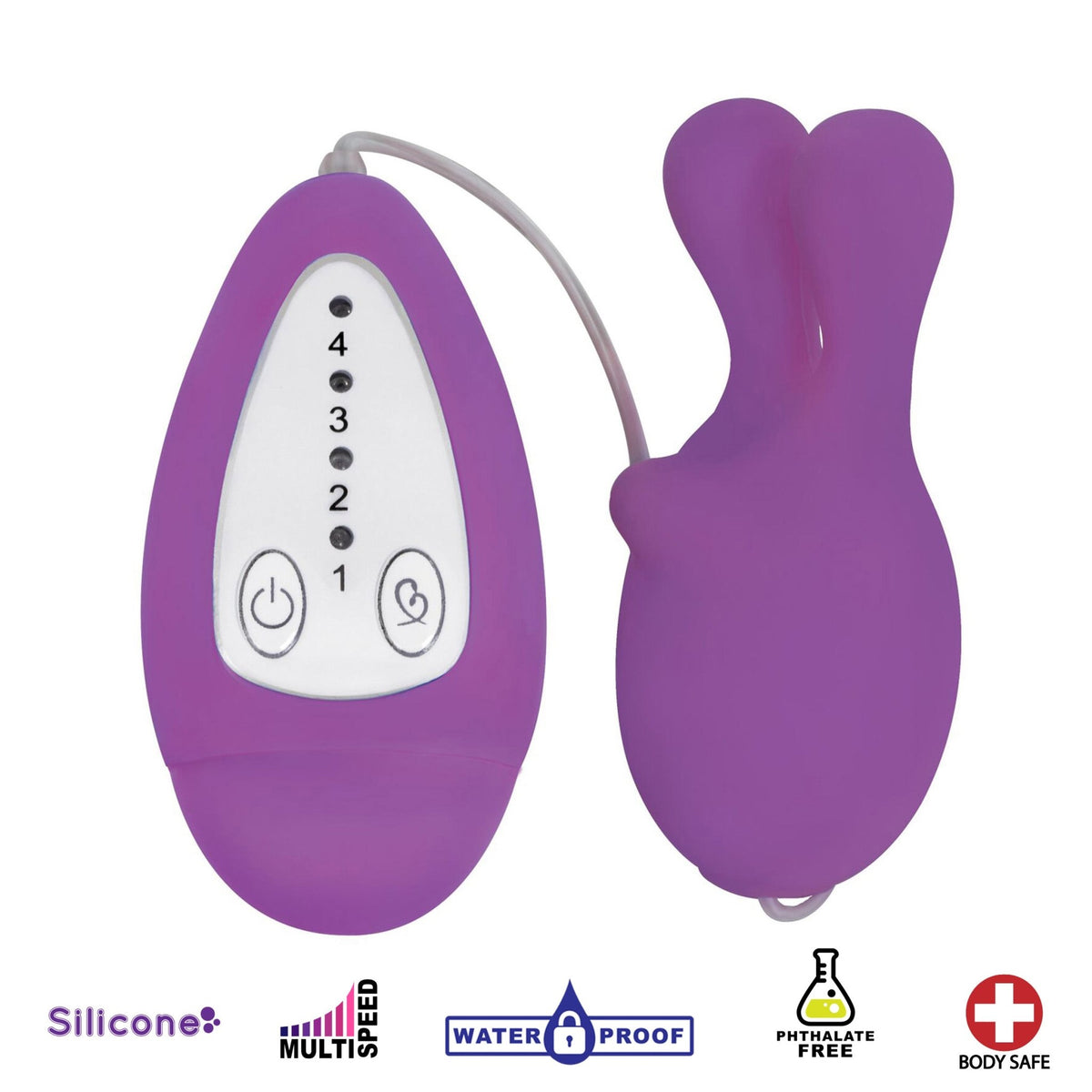 Bounce Silicone Bunny Bullet Vibe - Purple - Royal Sins