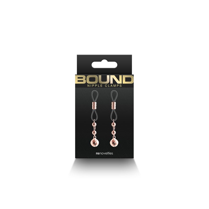 Bound Nipple Clamps D1 Rose Gold - Royal Sins