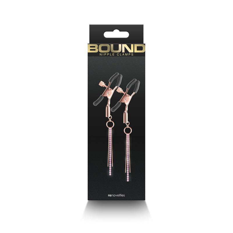Bound Nipple Clamps D3 Rose Gold - Royal Sins