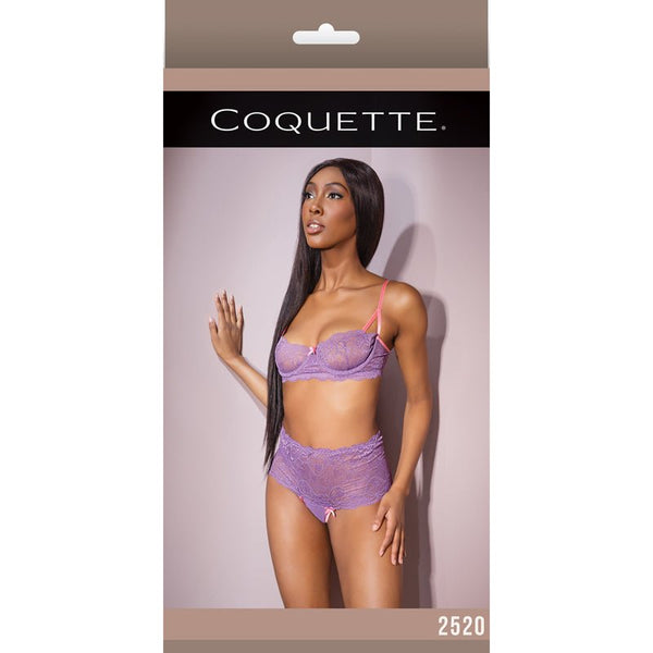 Bra & Highwaisted Thong Lavender/Pink L Packaging Box - Royal Sins