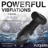 Bum Flick Vibrating and Flicking Silicone Butt Plug with Remote - Royal Sins