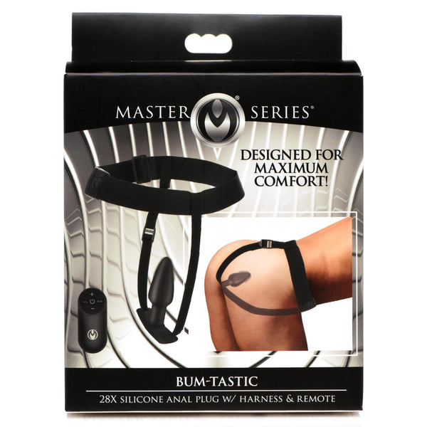 Bum - Tastic 28X Silicone Anal Plug with Comfort Harness and Remote Control - Royal Sins