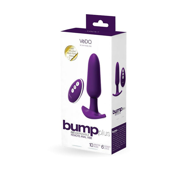 Bump Plus Rechargeable Remote Control Anal Vibe Purple - Royal Sins