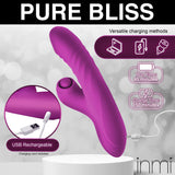 Bumping Bunny Thrusting & Pulsing Silicone Rabbit Vibrator - Royal Sins