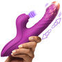 Bumping Bunny Thrusting & Pulsing Silicone Rabbit Vibrator - Royal Sins