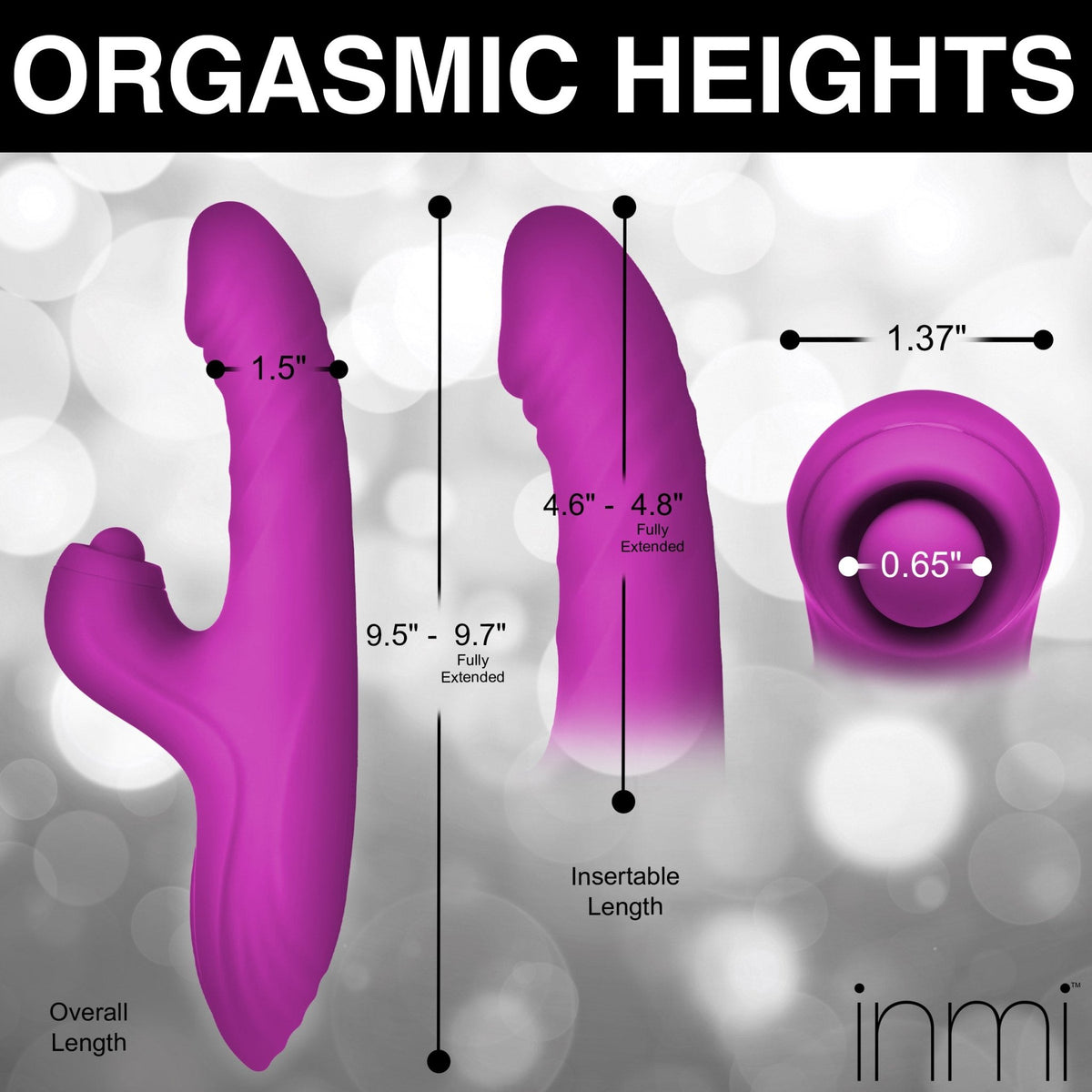 Bumping Bunny Thrusting & Pulsing Silicone Rabbit Vibrator - Royal Sins