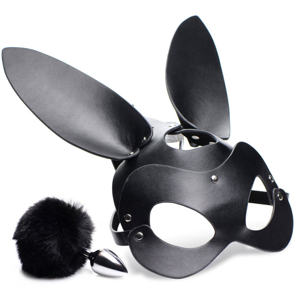 Bunny Tail Anal Plug and Mask Set - Royal Sins