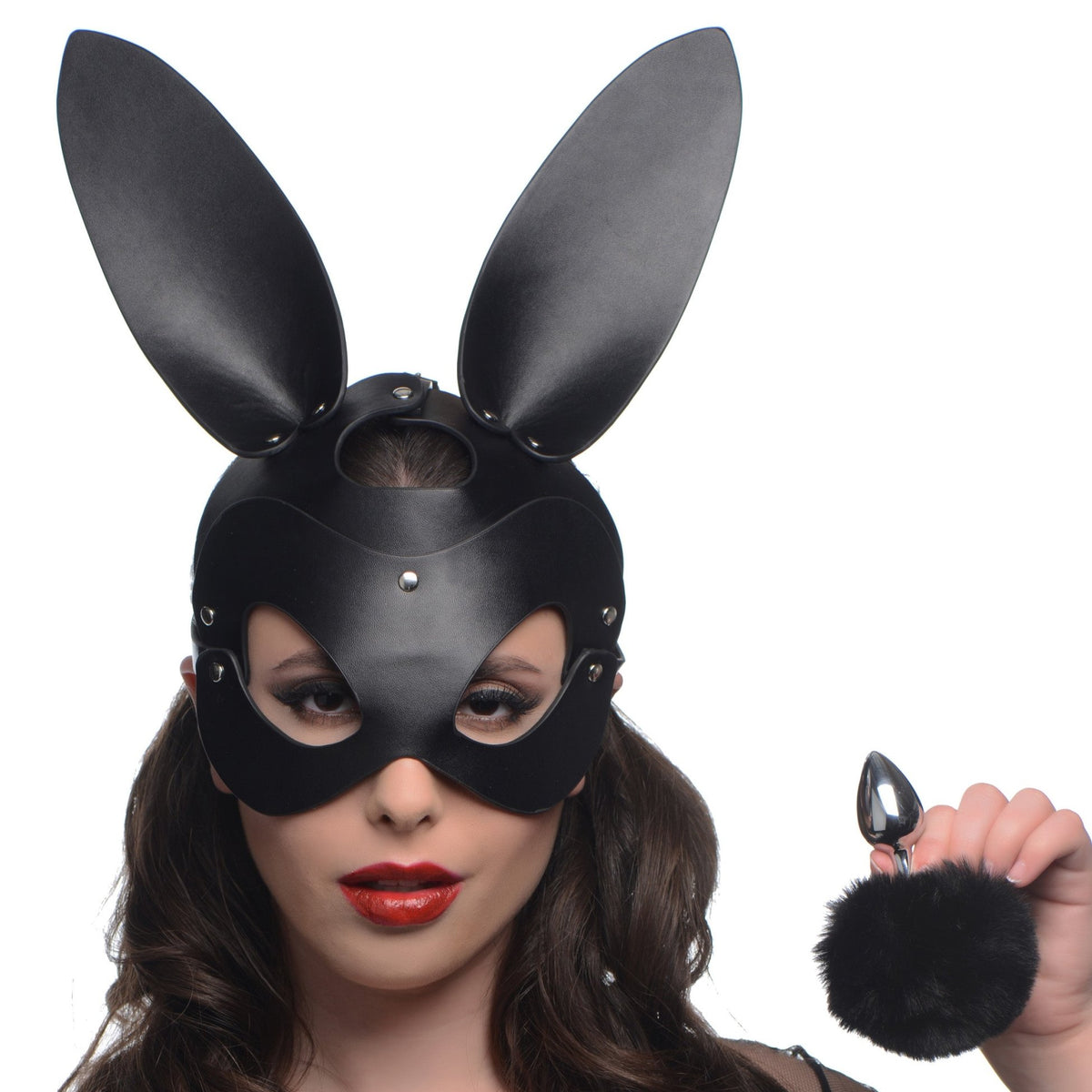 Bunny Tail Anal Plug and Mask Set - Royal Sins