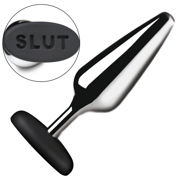 Butt Slut Metal & Silicone Butt Plug - Royal Sins