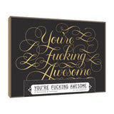 Calligraphuck You're Fucking Awesome Notecards 12pk - Royal Sins