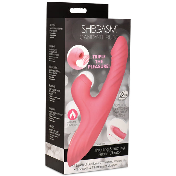 Candy - Thrust Silicone Thrusting and Sucking Rabbit Vibrator - Royal Sins