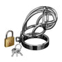 Captus Stainless Steel Locking Chastity Cage - Royal Sins