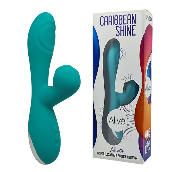 Caribbean Shine Pulsing Dual Stimulator - Blue - Royal Sins