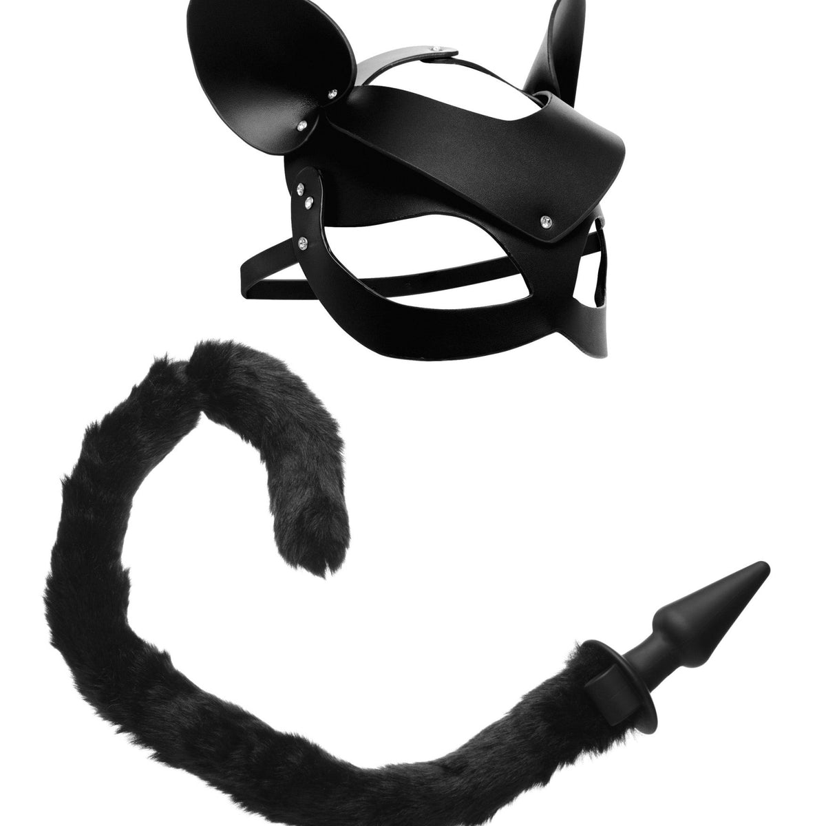 Cat Tail Anal Plug and Mask Set - Royal Sins