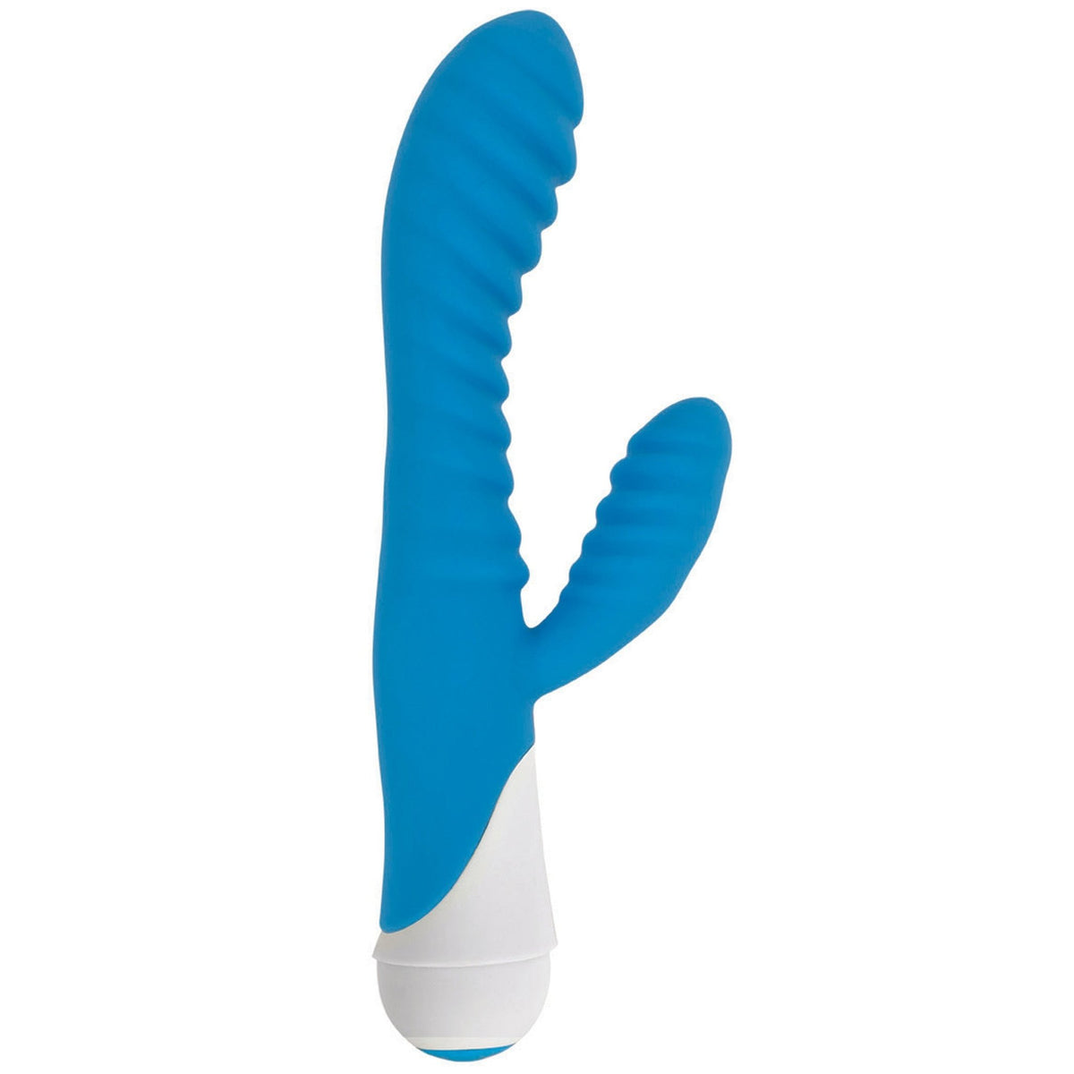 Celia 20x Ribbed Silicone Rabbit Vibe - Blue - Royal Sins