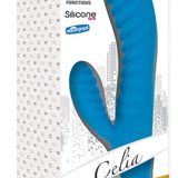 Celia 20x Ribbed Silicone Rabbit Vibe - Blue - Royal Sins