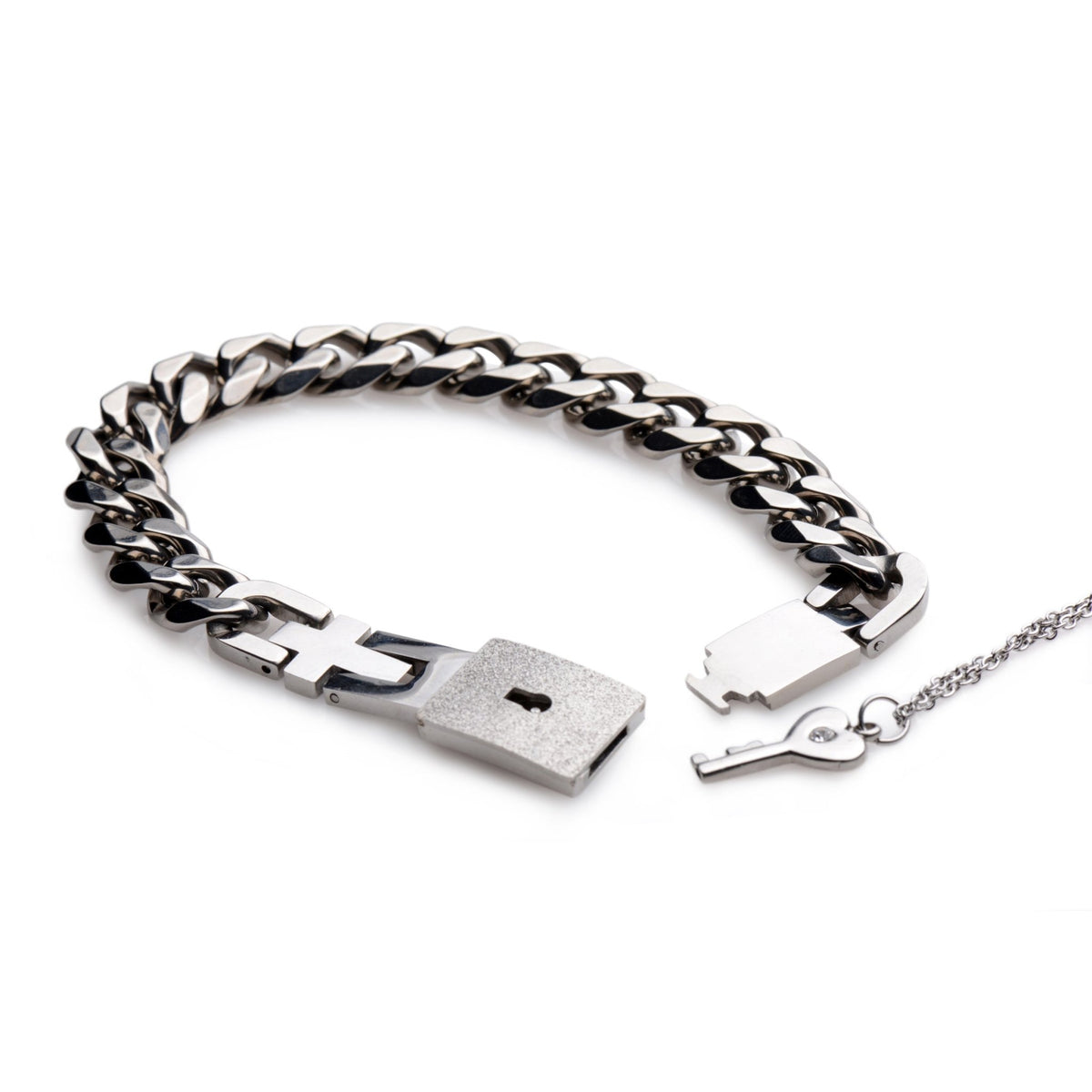 Chained Locking Bracelet and Key Necklace - Royal Sins