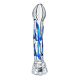 Chakra Illuminating Glass Dildo - Royal Sins