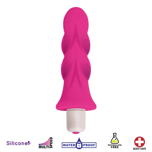 Charm 7 Function Petite Silicone Vibe - Pink - Royal Sins