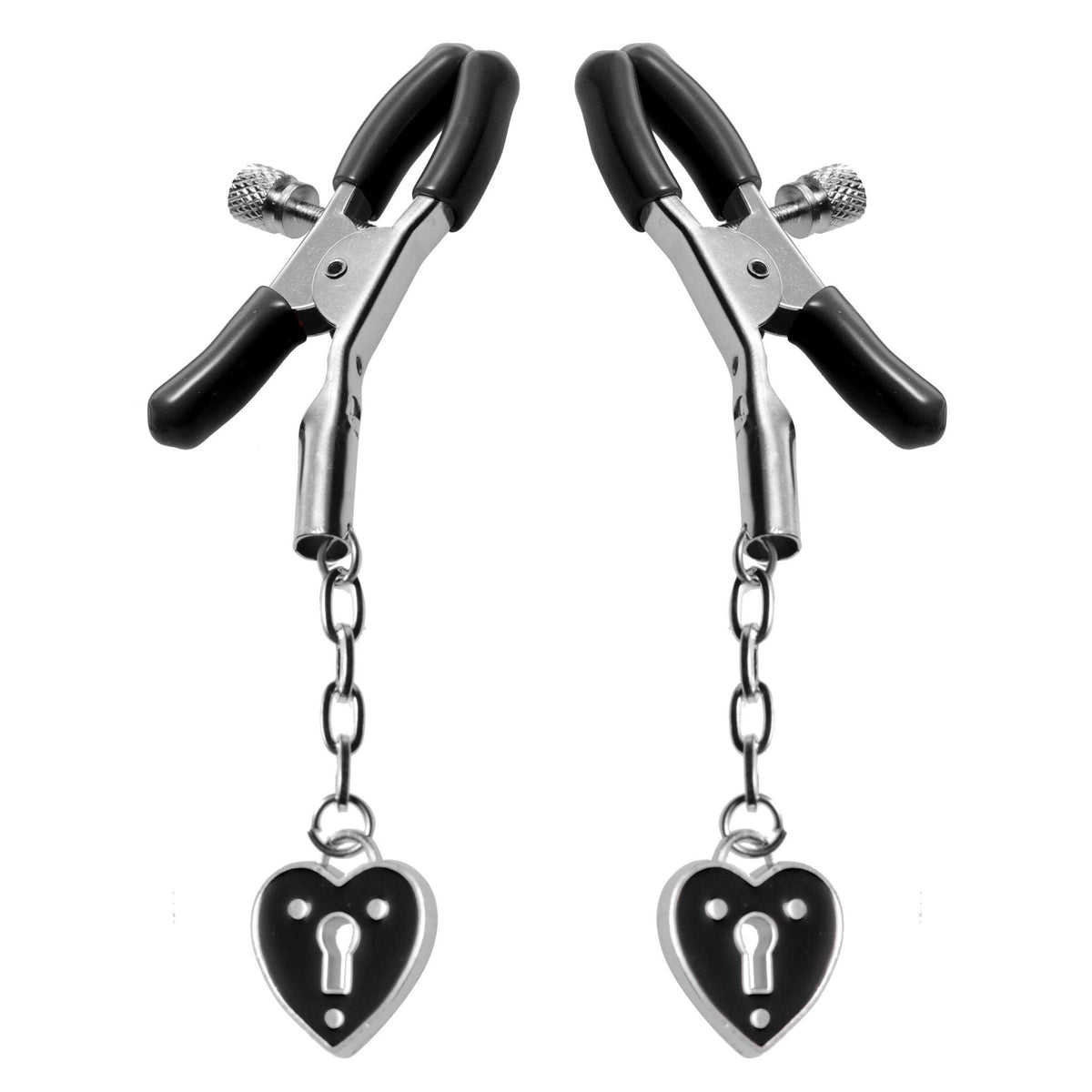 Charmed Heart Padlock Nipple Clamps - Royal Sins