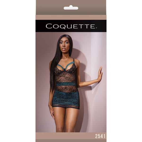 Chemise Teal/Black L - Royal Sins