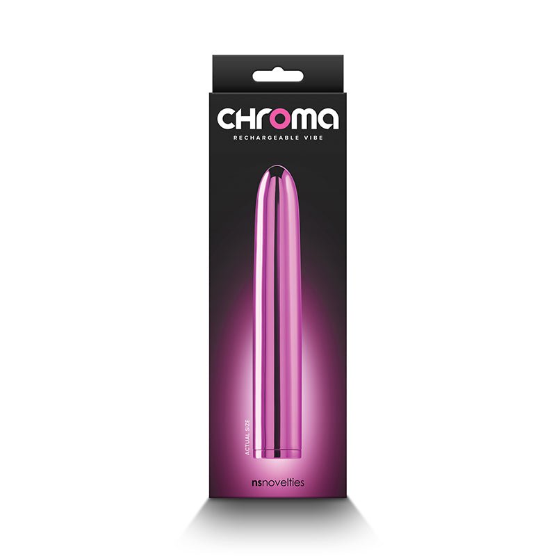Chroma Rechargeable Vibe 7 in. Pink - Royal Sins