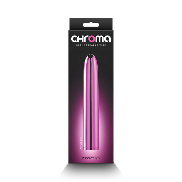 Chroma Rechargeable Vibe 7 in. Pink - Royal Sins