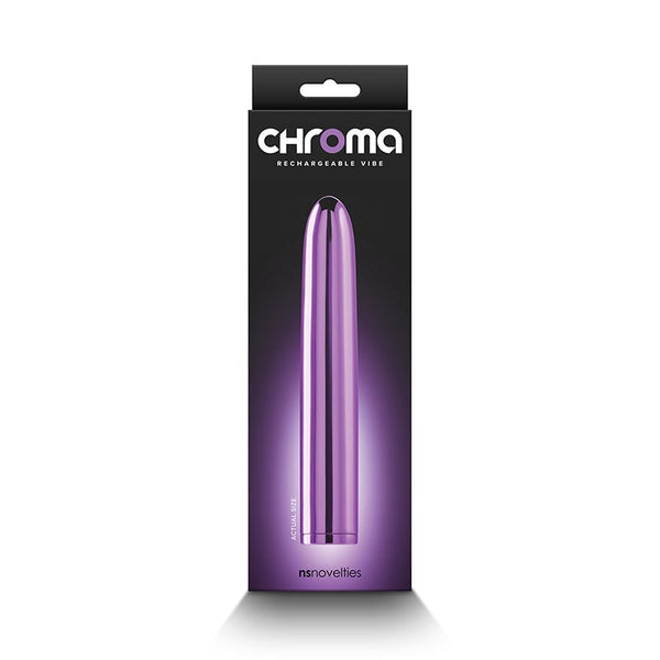 Chroma Rechargeable Vibe 7 in. Purple - Royal Sins