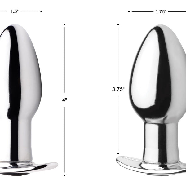 Chrome Blast 7X Rechargeable Butt Plug with Remote Control - Small - Royal Sins