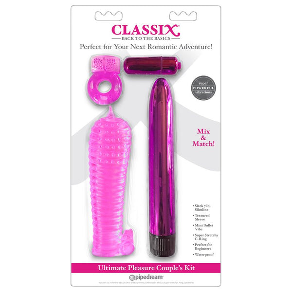 Classix 4 - Piece Ultimate Pleasure Couple's Kit Pink - Royal Sins