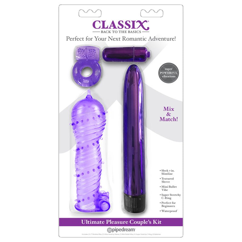 Classix 4 - Piece Ultimate Pleasure Couple's Kit Purple - Royal Sins