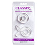 Classix Couples Cock Ring Set Clear - Royal Sins