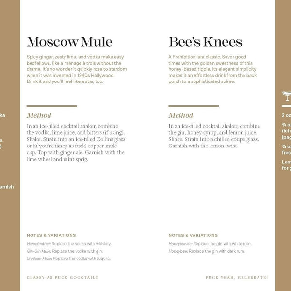 Classy as Fuck Cocktails - Royal Sins