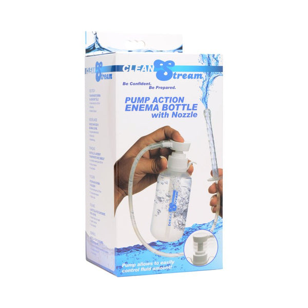 CleanStream Pump Action Enema Bottle with Nozzle - Royal Sins