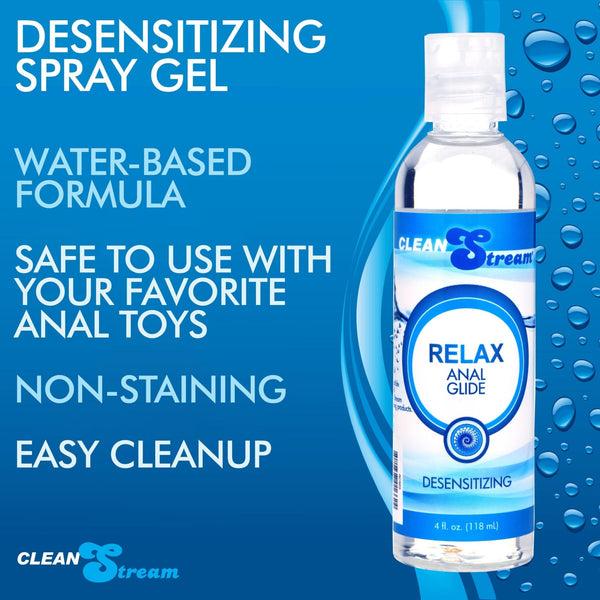 CleanStream Relax Desensitizing Anal Lube 4 oz - Royal Sins