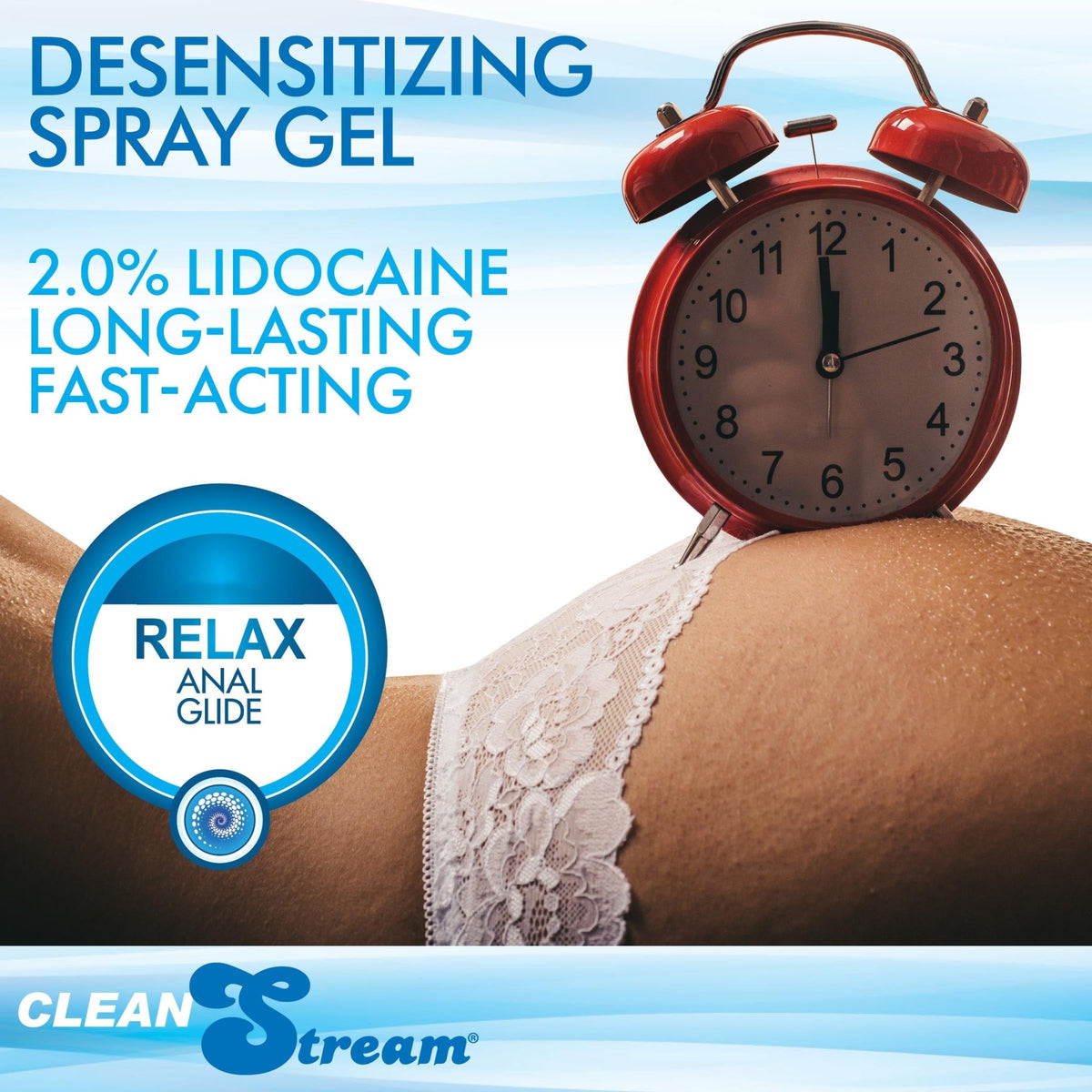 CleanStream Relax Desensitizing Anal Lube with Injector Kit - 4 oz - Royal Sins