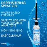 CleanStream Relax Desensitizing Anal Lube with Injector Kit - 4 oz - Royal Sins