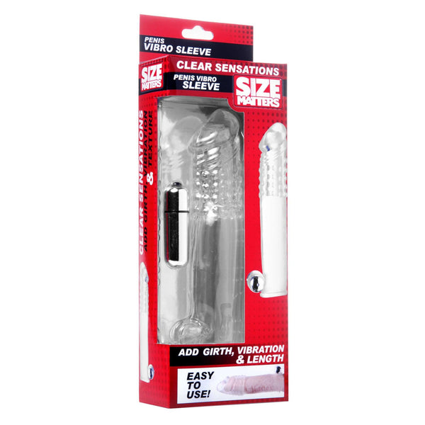 Clear Sensations Penis Extender Vibro Sleeve with Bullet - Royal Sins