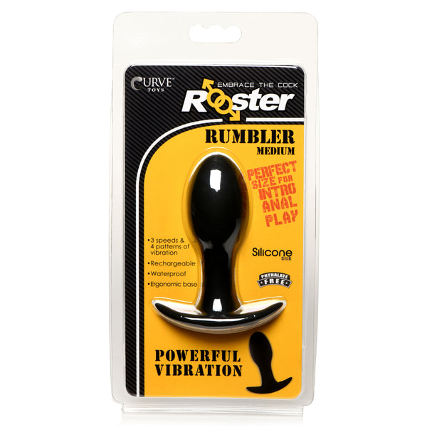 Rumbler Vibrating Silicone Butt Plug - Medium