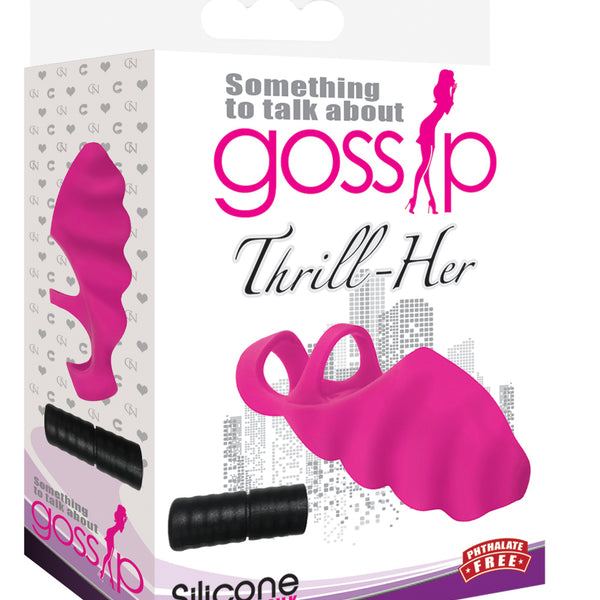 Thrill-Her Silicone Finger Vibrator - Pink