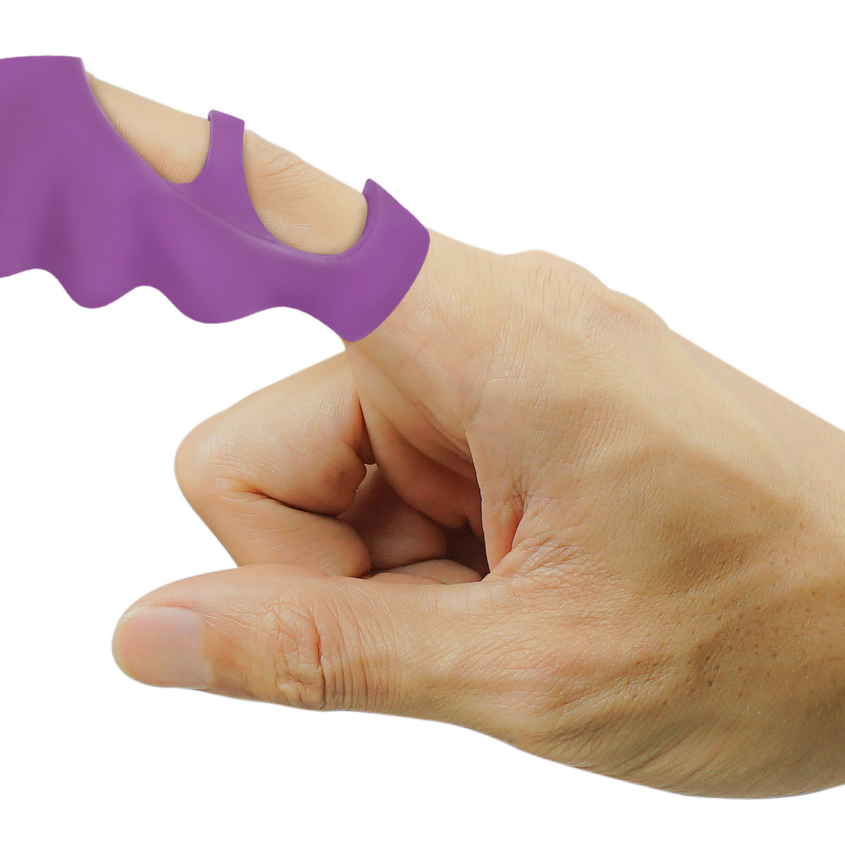 Thrill-Her Silicone Finger Vibrator - Purple