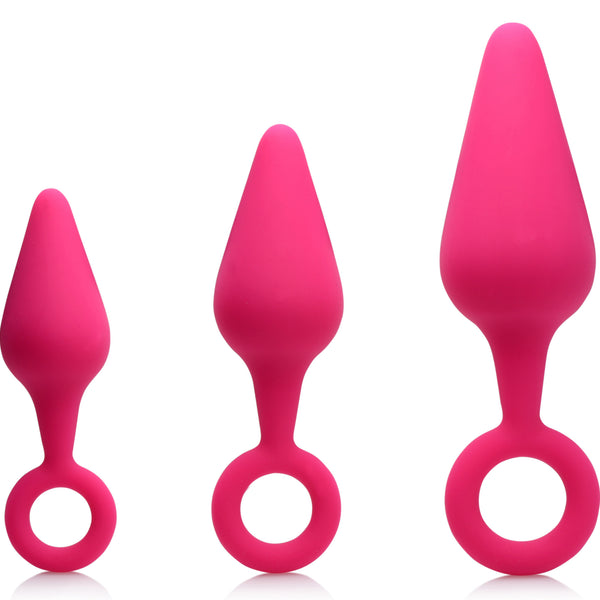 Rump Ringers 3 Piece Silicone Anal Plug Set - Pink