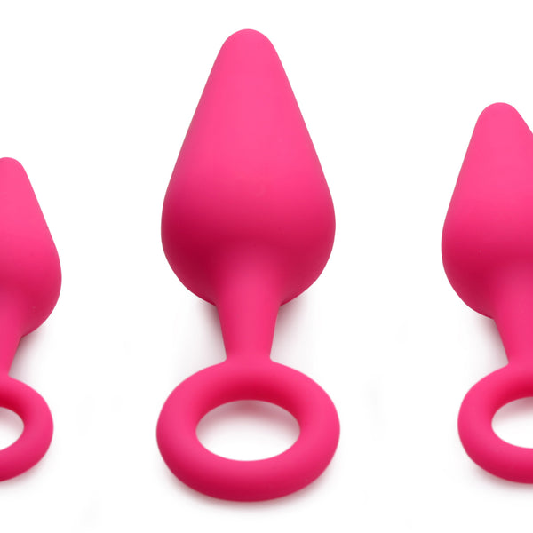 Rump Ringers 3 Piece Silicone Anal Plug Set - Pink