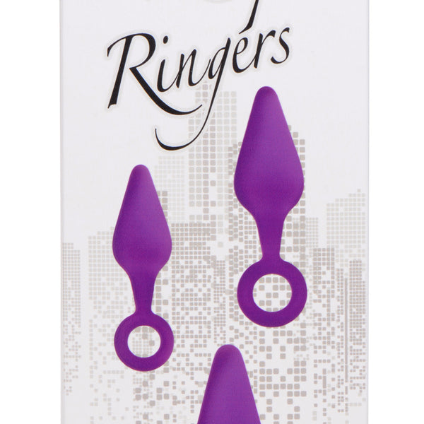 Rump Ringers 3 Piece Silicone Anal Plug Set - Purple