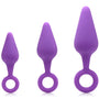 Rump Ringers 3 Piece Silicone Anal Plug Set - Purple