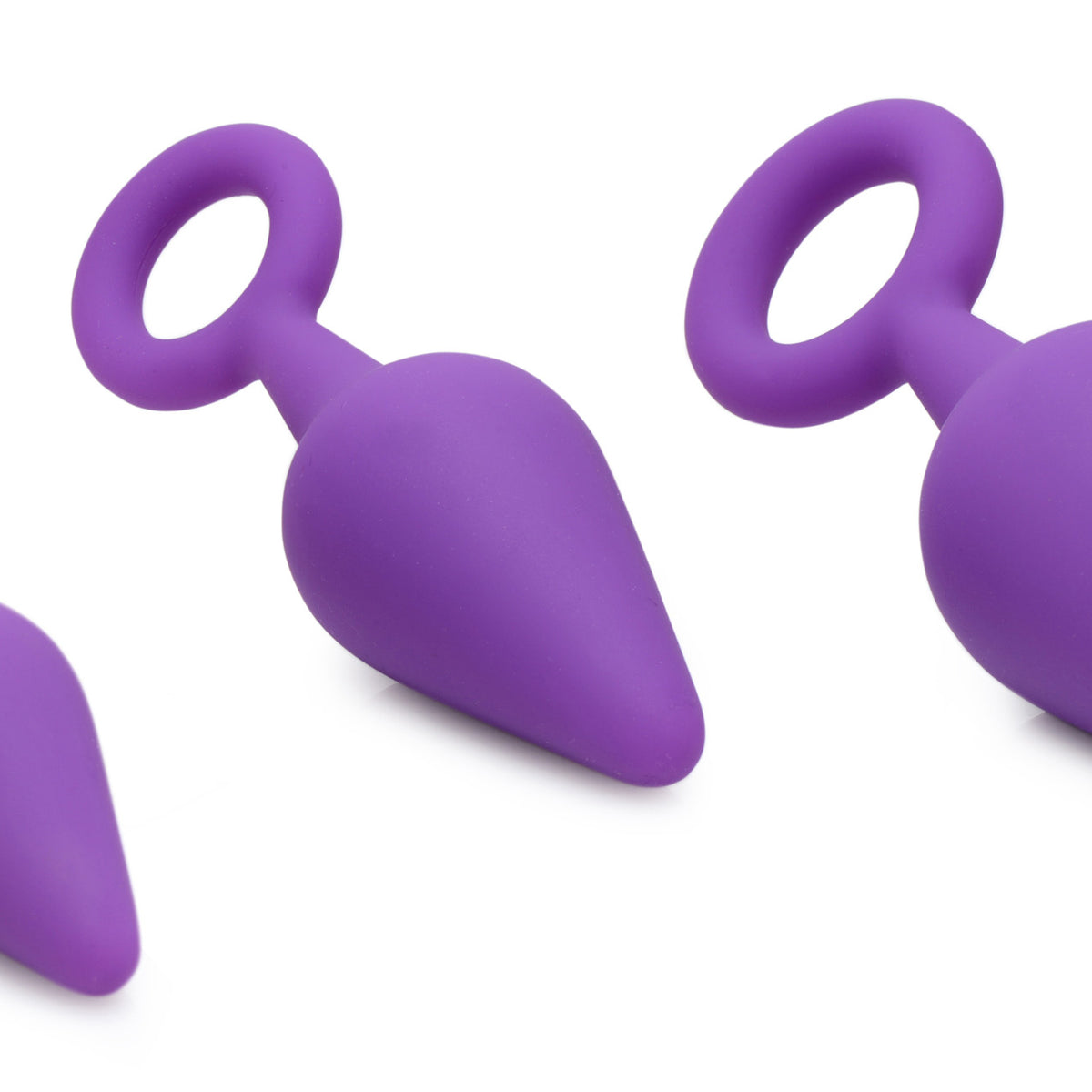 Rump Ringers 3 Piece Silicone Anal Plug Set - Purple