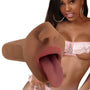 Mistress Mercedes Vibrating Mouth Stroker- Brown